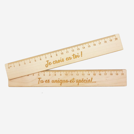 Règle d'encouragement en bois personnalisée