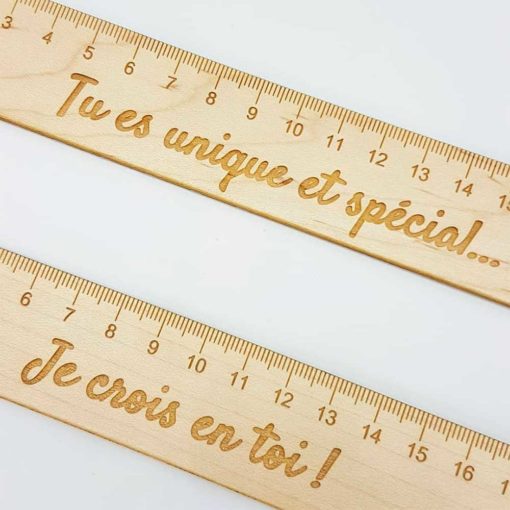 Règle d'encouragement en bois personnalisée