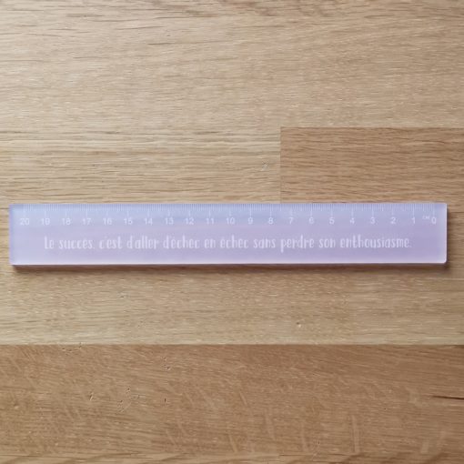 Règle 20 cm personnalisable en plexi avec message bienveillant – Image 3