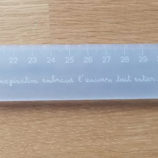 Règle 30 cm personnalisable en plexi avec message bienveillant – Image 3
