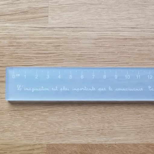 Règle 20 cm personnalisable en plexi avec message bienveillant – Image 2