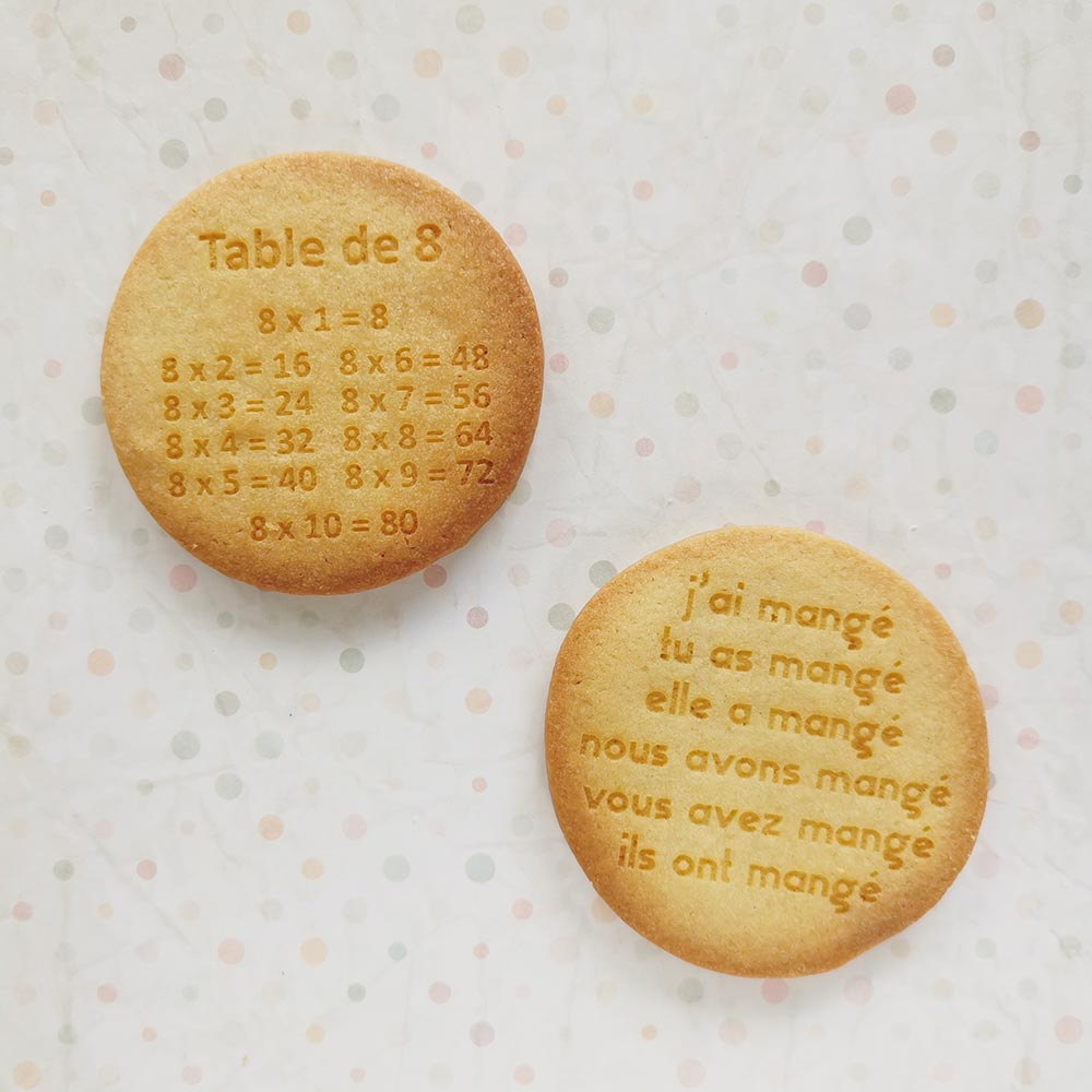 Biscuits personnalisés pour le goûter d'école - apprendre en s'amusant