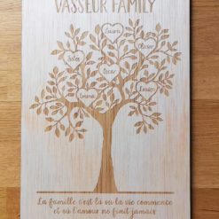 Arbre de famille personnalisé en bois