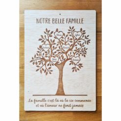 Arbre de famille personnalisé et gravé en bois