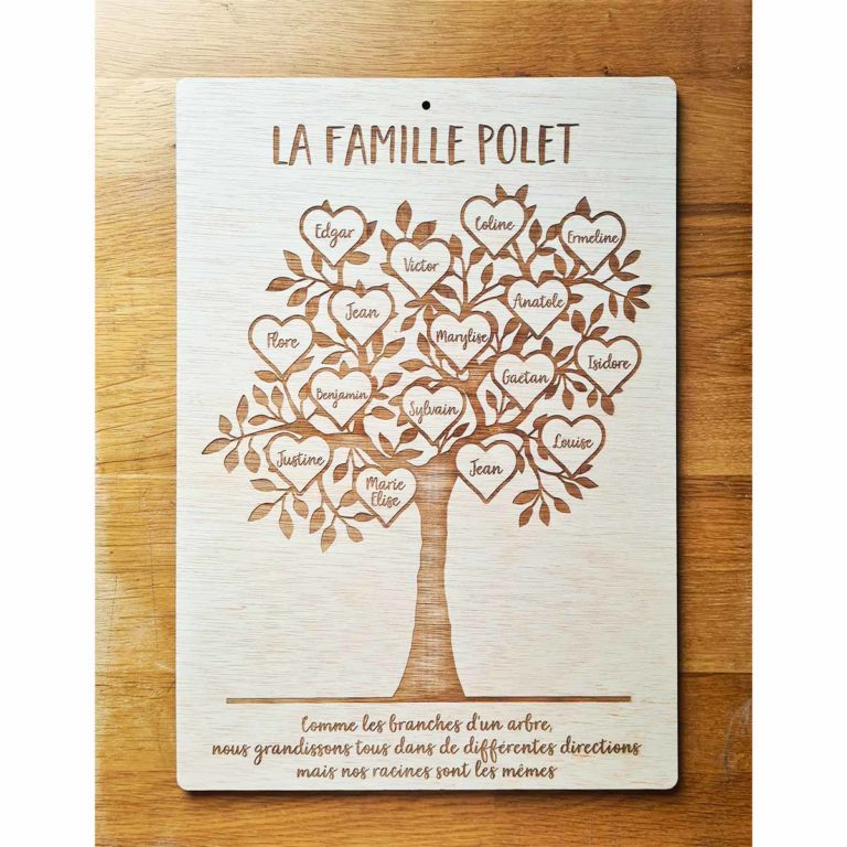 Horloge Arbre De Vie Bois Personnalisée – Décoration Symbolique